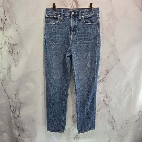 Madewell Jean Womens 27 X 27 High Rise Slim Crop Boyjean Lavern Acid Wash - Picture 6 of 13